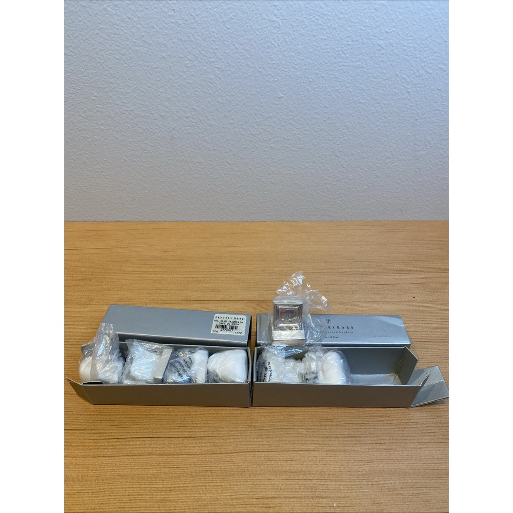 Pottery Barn Set Of 7 Hotel Placecard Holders Entertaining Dining Silver‎ Finish